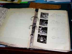 File folder with contact prints, Sarawak Museum, Christine Horn