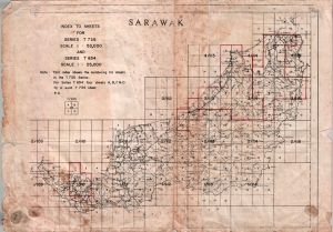 Map of Sarawak from the British colonial period