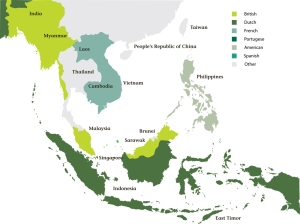 Southeast Asia map colonies