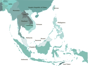Souheast Asia map borders